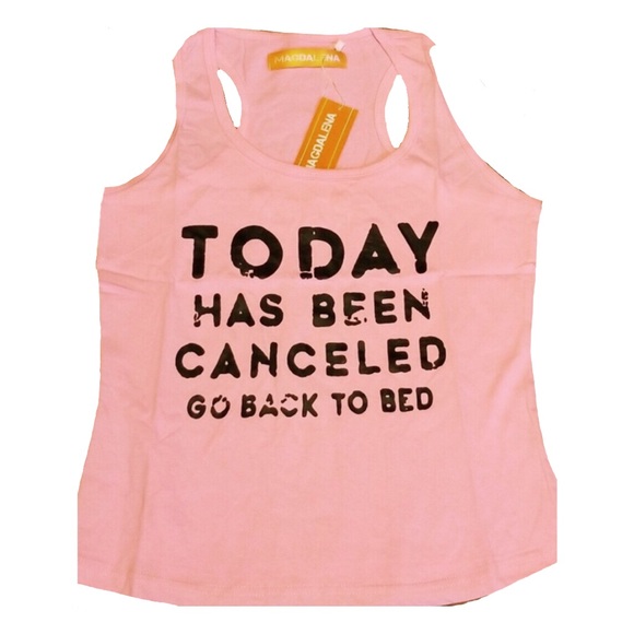 Tops - Funny Sleepy Racerback Tank Back to Bed Not Today